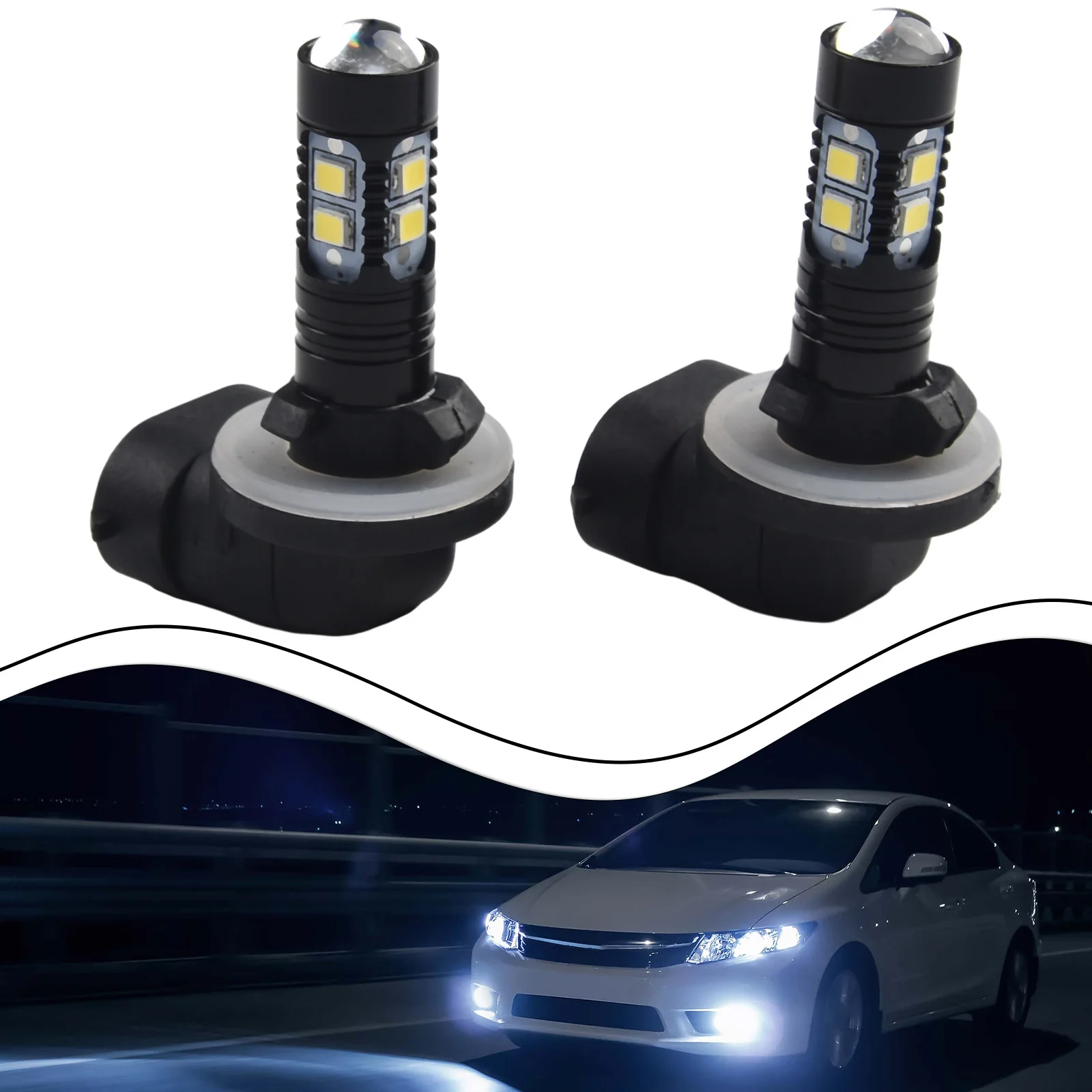 2PCS 881 LED Fog Light Driving Bulbs 862 886 889 894 896 898 White 6000K 12V Car Headlight 50W 1000LM High Low Beam
2PCS 881 LED Fog Light Driving Bulbs 862 886 889 894 896 898 White 6000K 12V Car Headlight 50W 1000LM High Low Beam