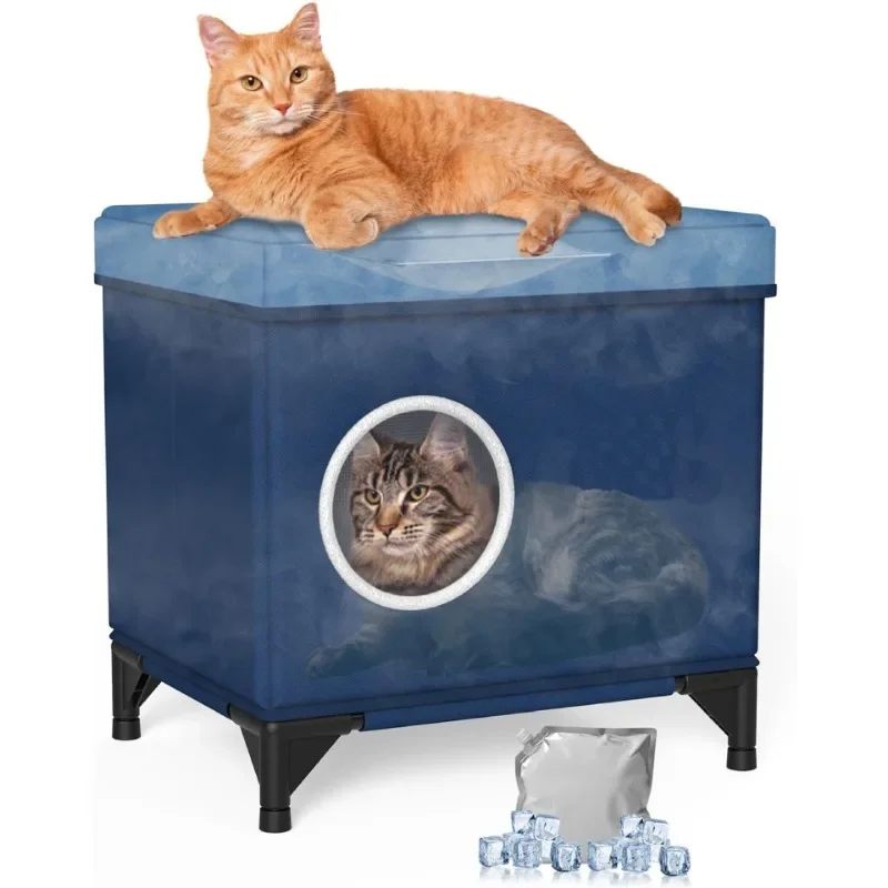 Air conditioner cat's nest light blue summer cool nest plus base stable semi-closed light space
Air conditioner cat's nest light blue summer cool nest plus base stable semi-closed light space