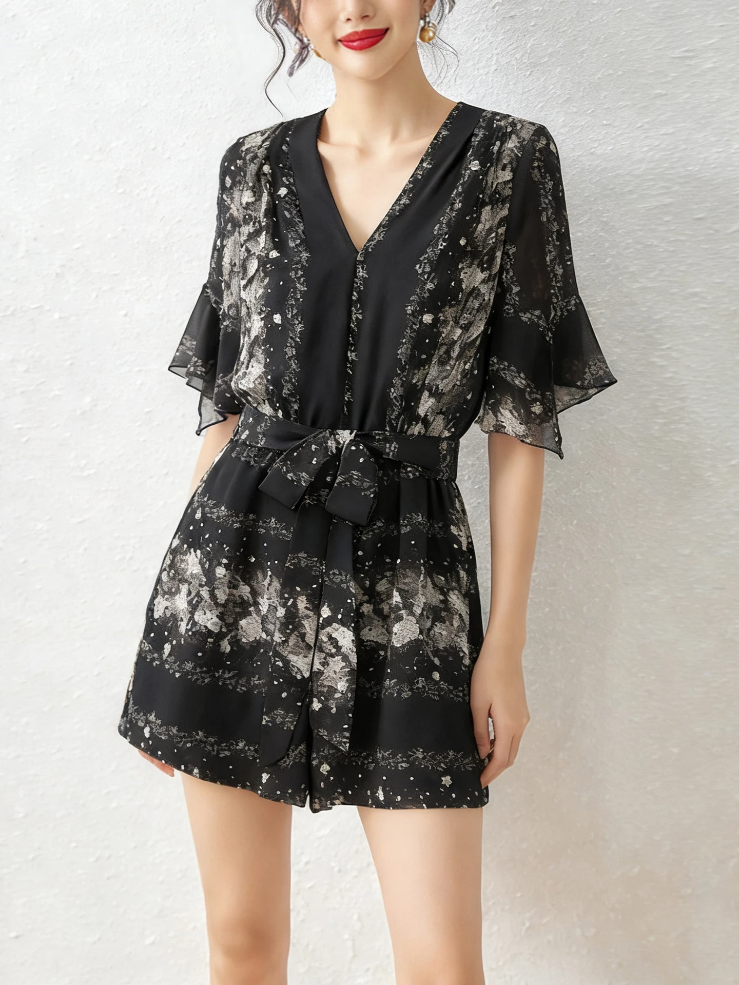 Summer 2026 Slimming ort Rer with Bell Sves And Print High Waist Wide Leg Pants Ultra Thin Polyester Fiber Commute Sle
Summer 2026 Slimming ort Rer with Bell Sves And Print High Waist Wide Leg Pants Ultra Thin Polyester Fiber Commute Sle