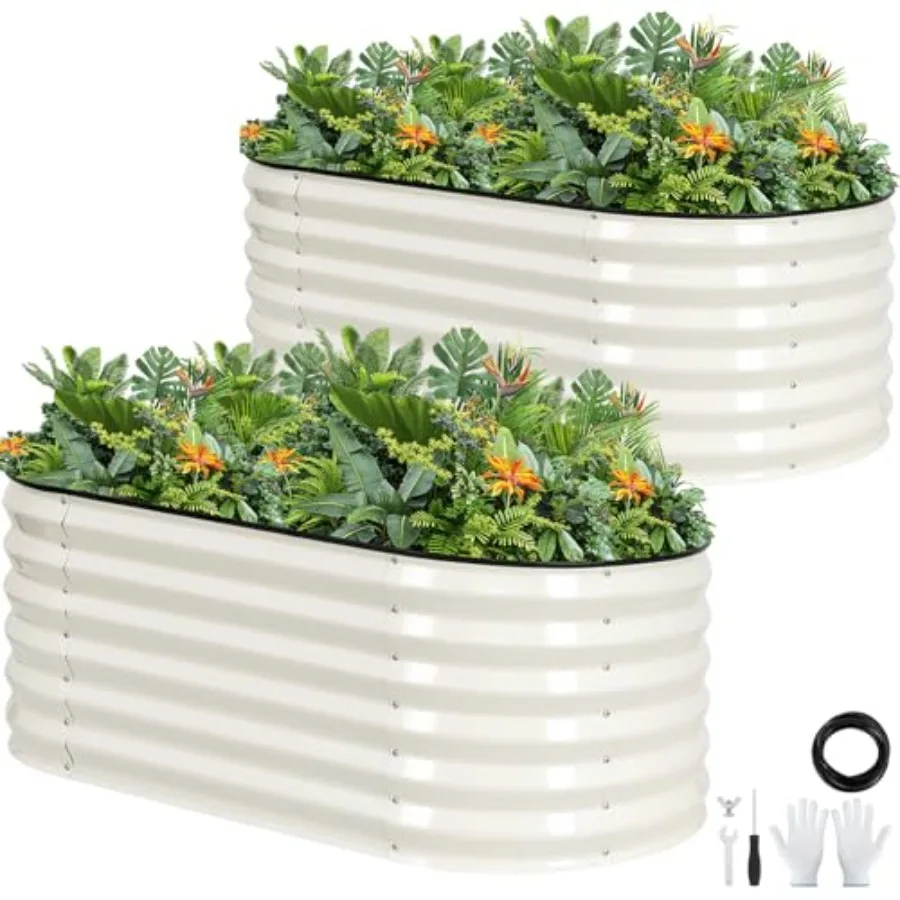 Оцинкованная приподнятая грядка для сада, 17 дюймов высотой, для глубокорастущих растений, 2 шт., комплект для приготовления приподнятых грядок для садоводства
Оцинкованная приподнятая грядка для сада, 17 дюймов высотой, для глубокорастущих растений, 2 шт., комплект для приготовления приподнятых грядок для садоводства