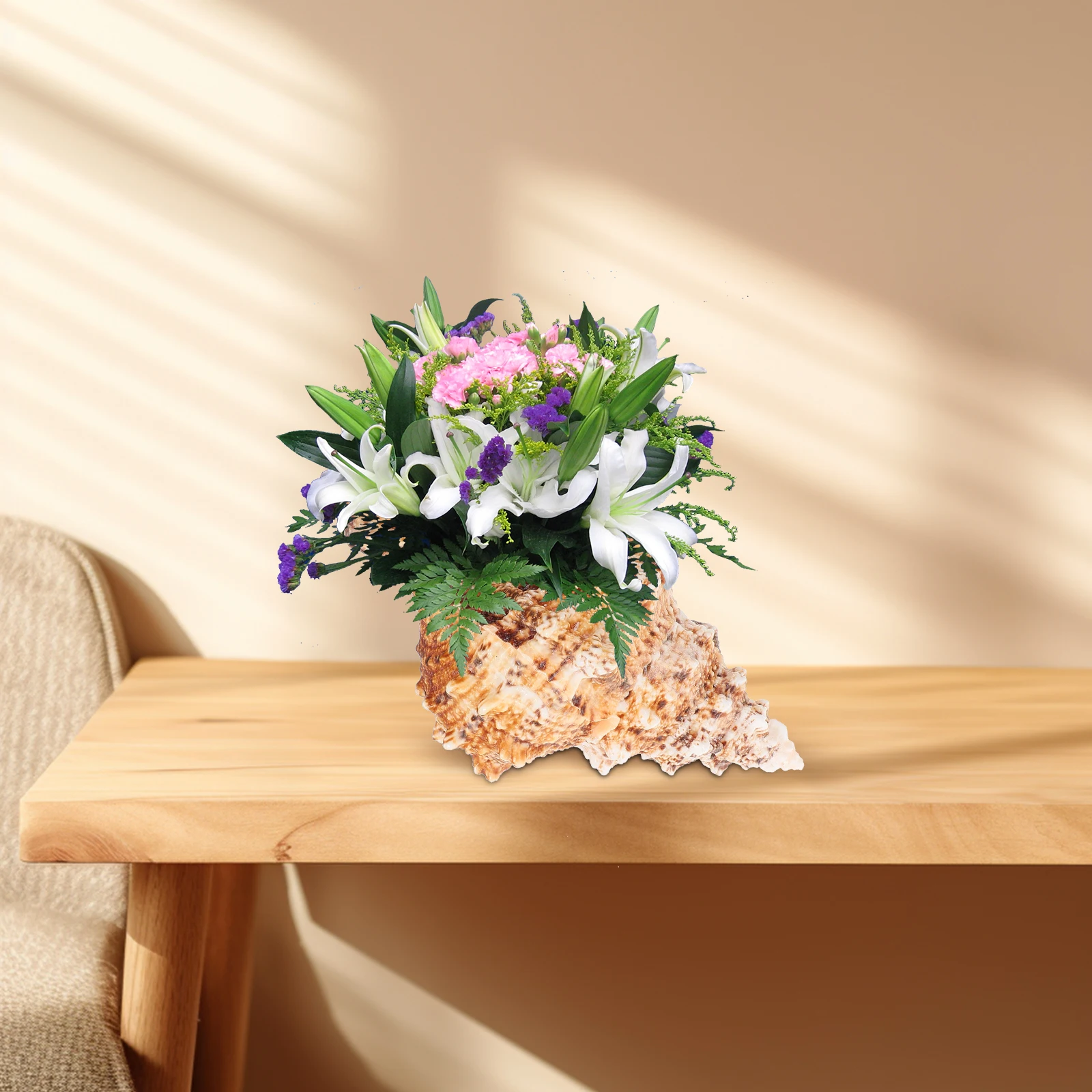 Stylish Conch Vase Natural Craft Desktop Decor Flower Pot Planting Container Home Decoration Adorn
Stylish Conch Vase Natural Craft Desktop Decor Flower Pot Planting Container Home Decoration Adorn