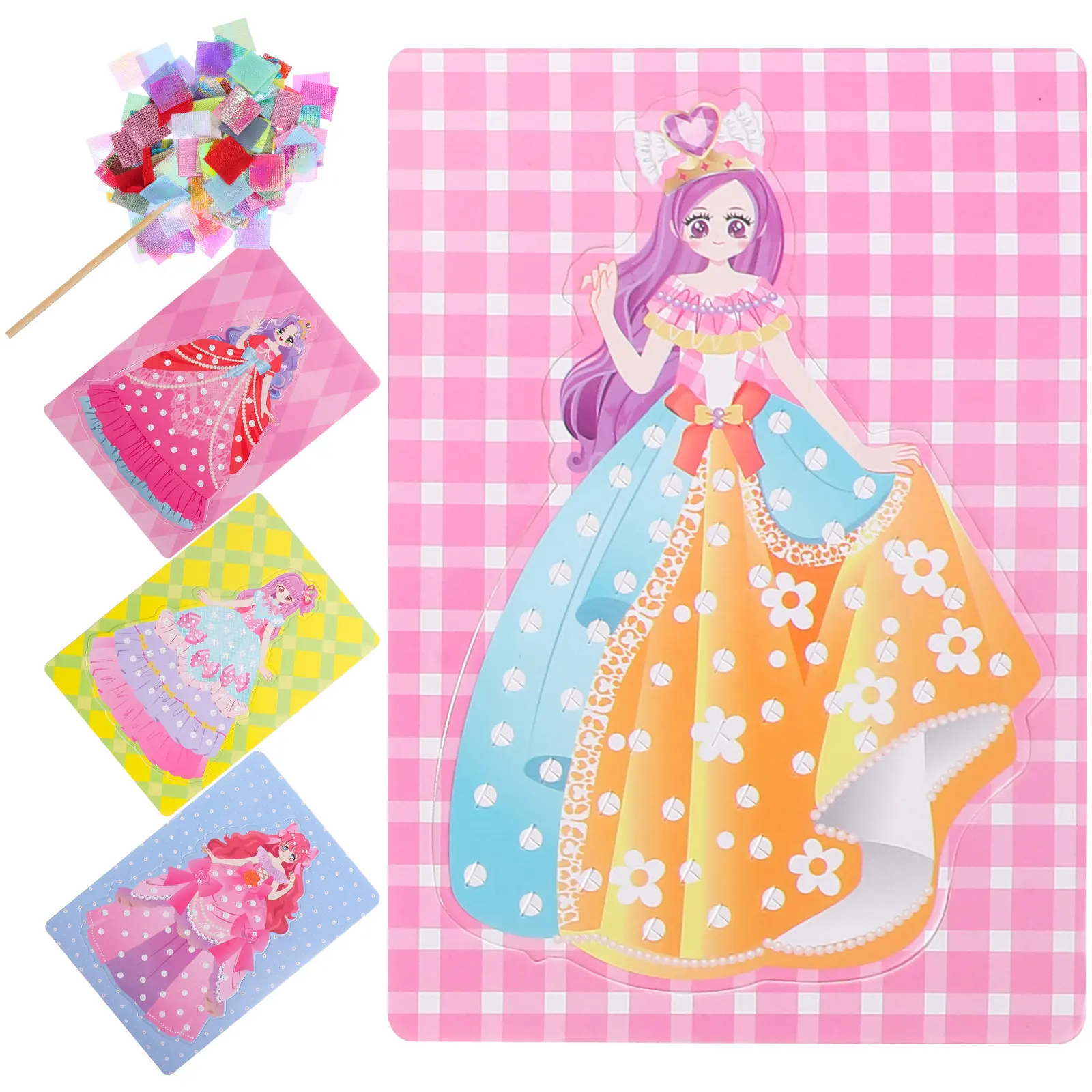 1Set Princess Dress Up Puncture Painting Kids DIY Embroidery Kit Children Stitchwork Tool Handmade Needlework Craft Parent Child
1Set Princess Dress Up Puncture Painting Kids DIY Embroidery Kit Children Stitchwork Tool Handmade Needlework Craft Parent Child