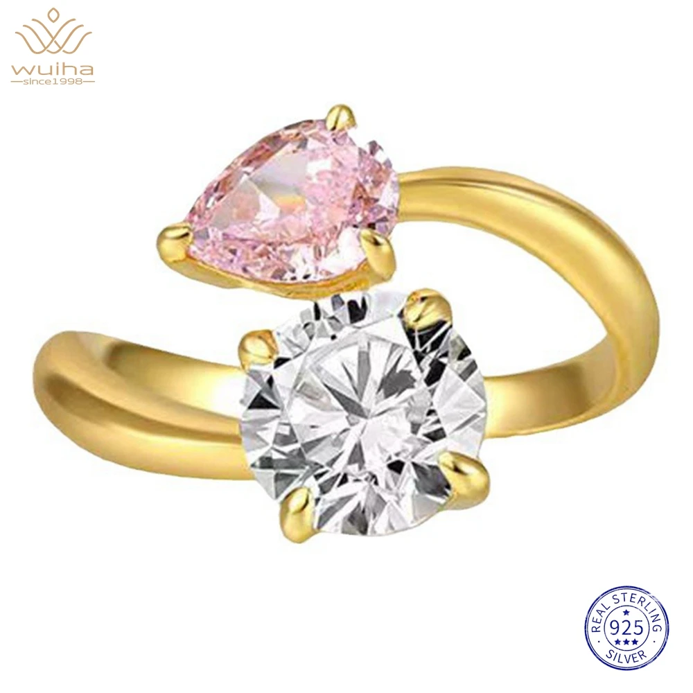 WUIHA 18K Gold Plated 925 Sterling Silver Round Pear Cut Lab Sapphire Gemstone Wedding Party Open Ring Fine Jewelry Wholesale
WUIHA 18K Gold Plated 925 Sterling Silver Round Pear Cut Lab Sapphire Gemstone Wedding Party Open Ring Fine Jewelry Wholesale