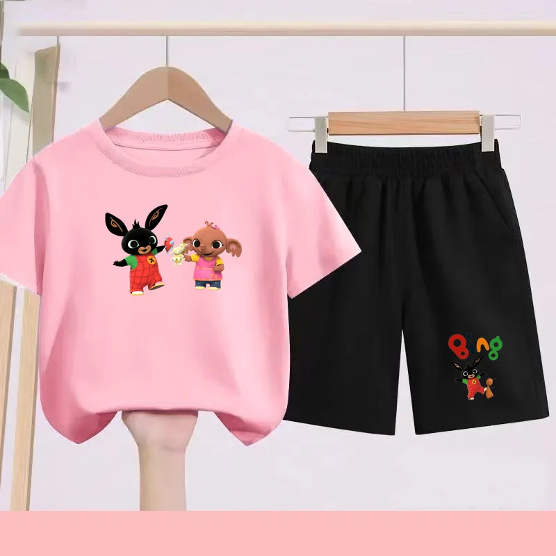 Summer Children's Sports Set Cartoon Animation Little Rabbit Pattern T-shirt + Shorts Sports Set for Boys and Girls Aged 3 to 13
Summer Children's Sports Set Cartoon Animation Little Rabbit Pattern T-shirt + Shorts Sports Set for Boys and Girls Aged 3 to 13