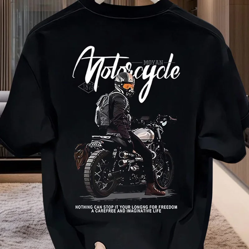 2025 Summer Luxury Brand Graphic Printed T-shirt Men's and Women's Casual Short-sleeved Round Neck Cotton T-shirt Motorcycle
2025 Summer Luxury Brand Graphic Printed T-shirt Men's and Women's Casual Short-sleeved Round Neck Cotton T-shirt Motorcycle