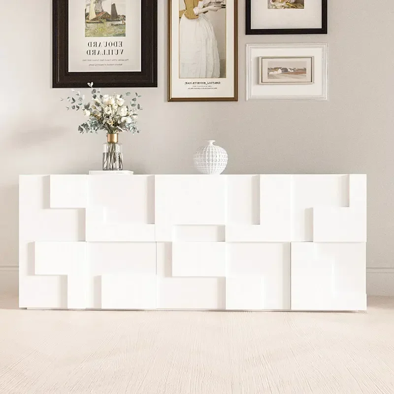 French cream style creative light luxury modern simple living room storage against the wall
French cream style creative light luxury modern simple living room storage against the wall