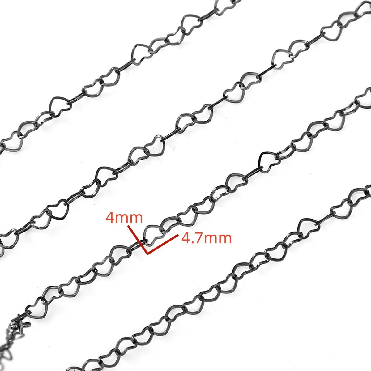2Meters Stainless Steel 4mm Love Heart Chains Hollow Long Chain Link Chain for DIY Jewelry Making Bracelet Necklace Supplies
2Meters Stainless Steel 4mm Love Heart Chains Hollow Long Chain Link Chain for DIY Jewelry Making Bracelet Necklace Supplies