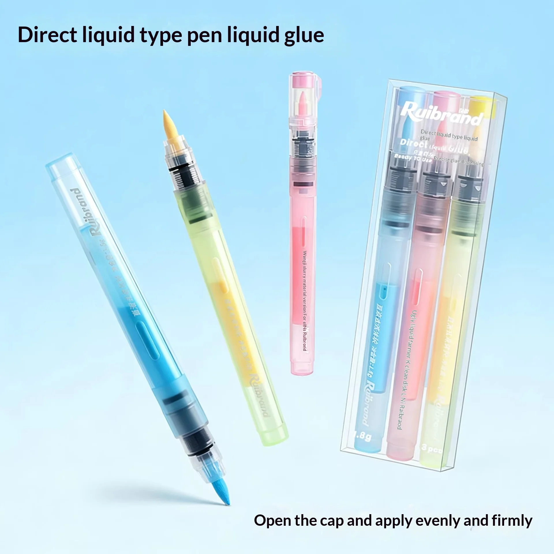 3pcs Colorful Direct Liquid Type Pen Shape Liquid Glue Creative DIY Journal Material Collage Student Supplies Stationery
3pcs Colorful Direct Liquid Type Pen Shape Liquid Glue Creative DIY Journal Material Collage Student Supplies Stationery