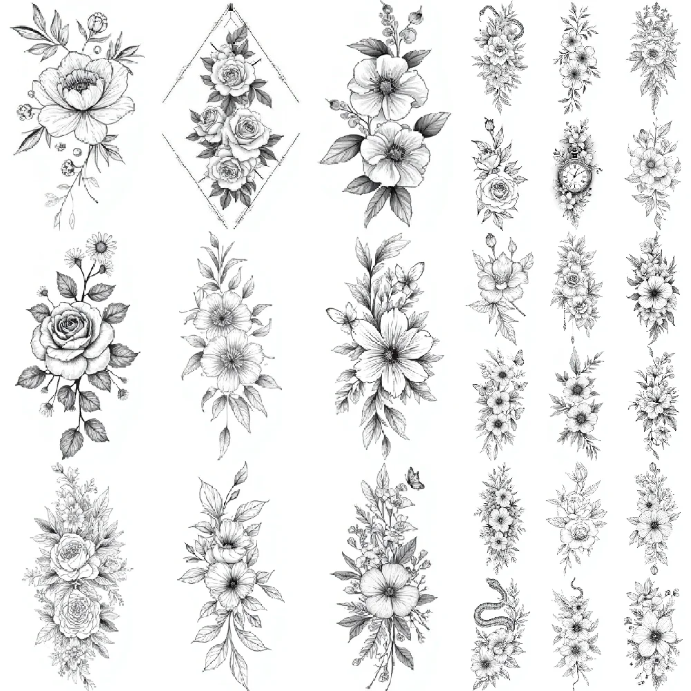 Waterproof Botanical Tattoos Flower Tattoos Elegant Tattoo Stickers for beach events parties gifts
Waterproof Botanical Tattoos Flower Tattoos Elegant Tattoo Stickers for beach events parties gifts
