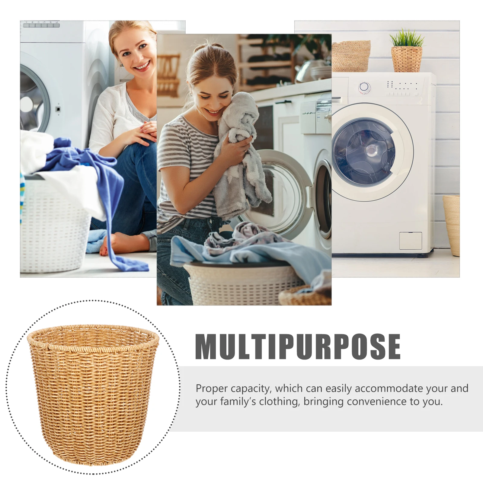 Woven Storage Basket Large Capacity Natural Material Desktop Organizer Home Decorative Bin Rustic Sundries Container (L)
Woven Storage Basket Large Capacity Natural Material Desktop Organizer Home Decorative Bin Rustic Sundries Container (L)