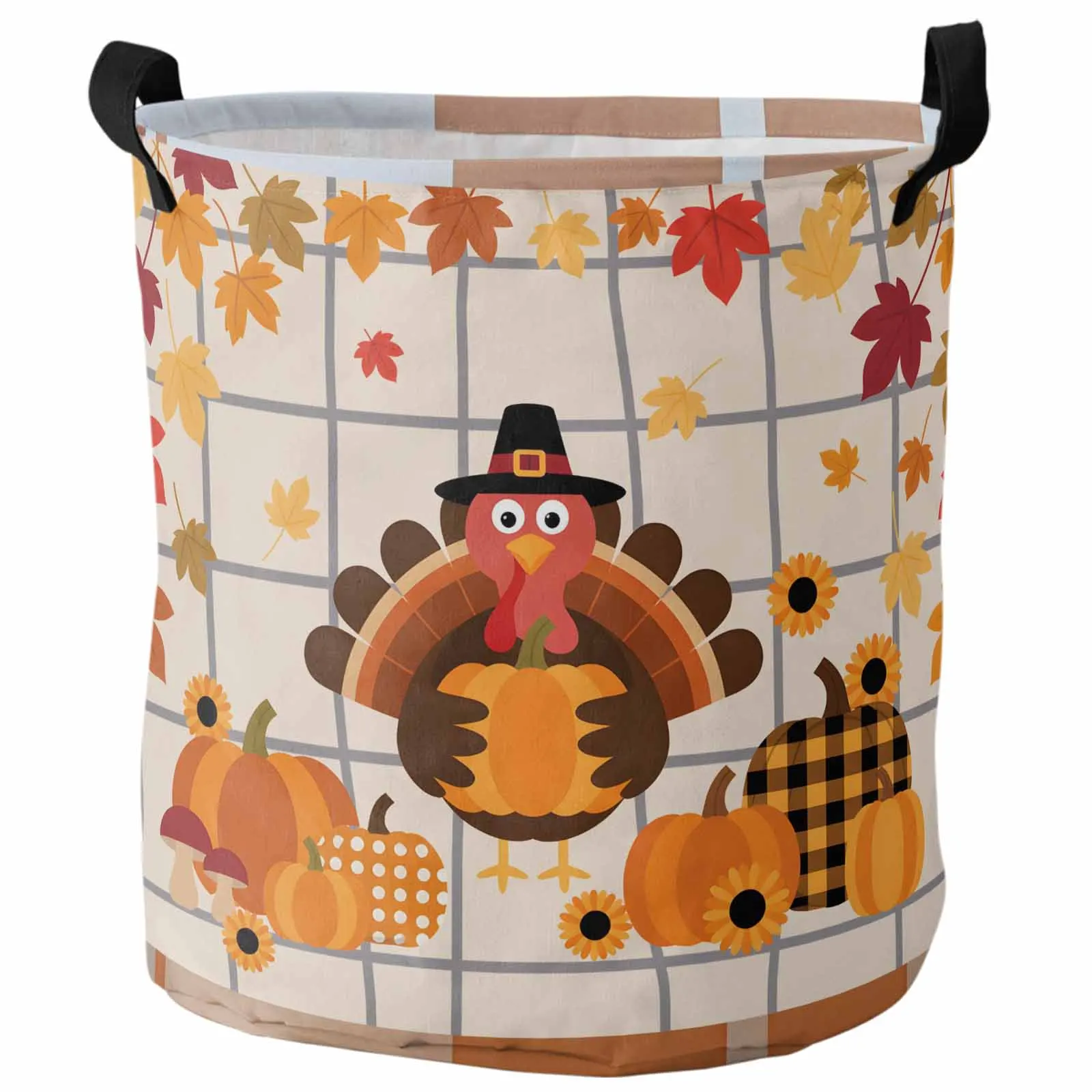Коричневая клетчатая индивидуальная складная корзина для грязного белья с тыквой, органайзер для детских игрушек, водонепроницаемые корзины для хранения 
Коричневая клетчатая индивидуальная складная корзина для грязного белья с тыквой, органайзер для детских игрушек, водонепроницаемые корзины для хранения