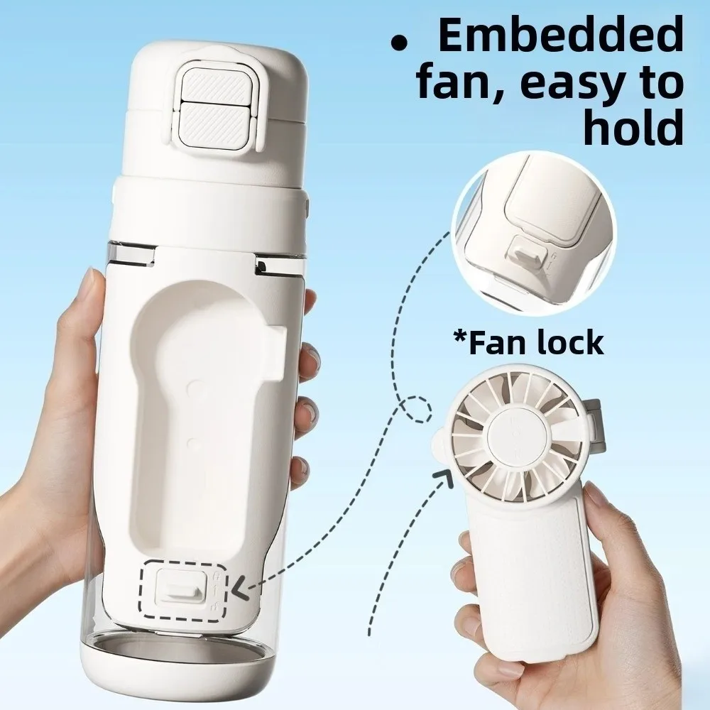 690 ML 2-in-1 Fan Cup Detachable Fan 3-Speed Handheld Fan Fan Water Bottle USB Charging Transparent Sports Drinking Bottle
690 ML 2-in-1 Fan Cup Detachable Fan 3-Speed Handheld Fan Fan Water Bottle USB Charging Transparent Sports Drinking Bottle