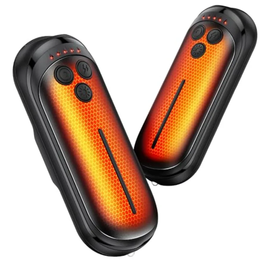 Rechargeable Hand Warmers 2 Pack 6000mAh Electric Hand Warmer Rechargeable 2 in 1 Portable Hand Warmers with AI Smart Chips Out
Rechargeable Hand Warmers 2 Pack 6000mAh Electric Hand Warmer Rechargeable 2 in 1 Portable Hand Warmers with AI Smart Chips Out