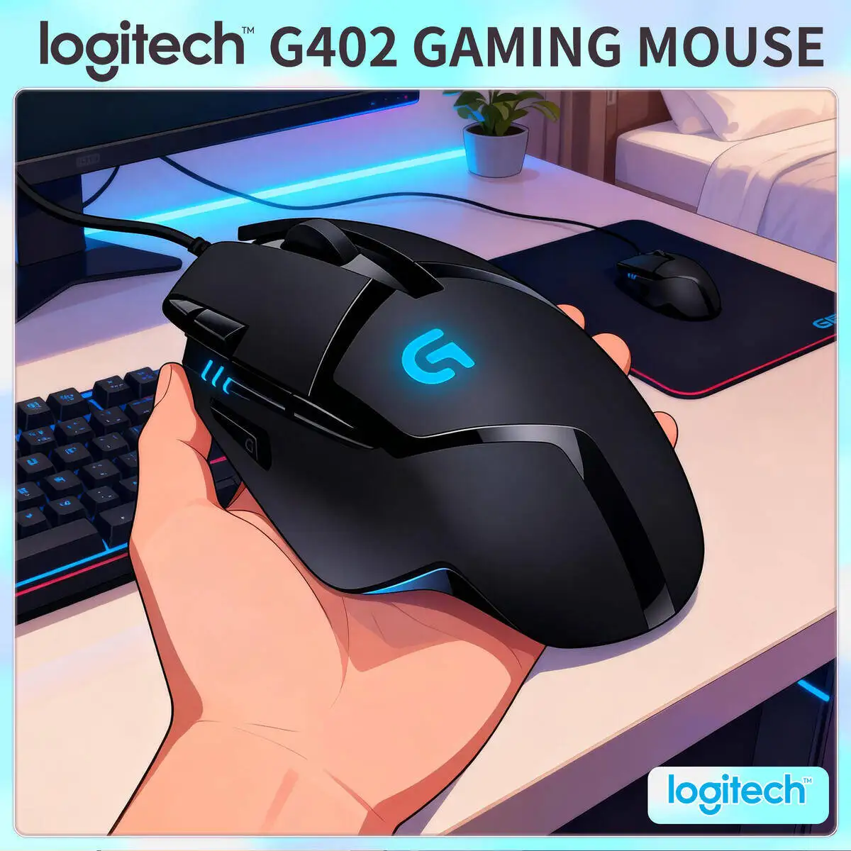 Проводная игровая мышь Logitech G402 Hyperion Fury, 8 программируемых кнопок, 4000 точек на дюйм, высокоскоростное отслеживание для геймеров
Проводная игровая мышь Logitech G402 Hyperion Fury, 8 программируемых кнопок, 4000 точек на дюйм, высокоскоростное отслеживание для геймеров