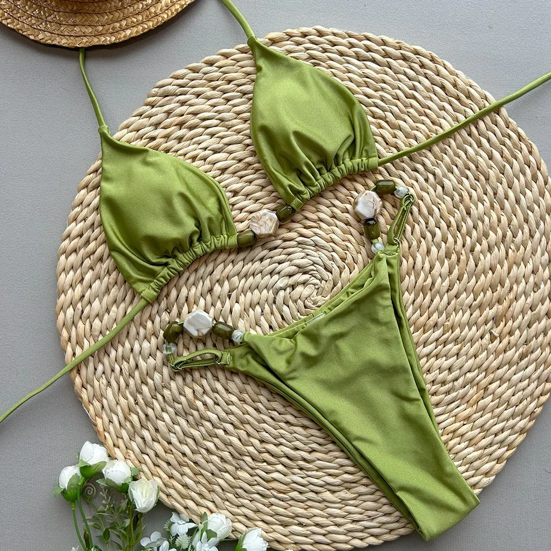 2025 New Bikini Sexy Bikini Set Solid Color Split Women Swimsuit Push Up Bikinis Stone Biquinis Bathing Suit Swimming Beachwear
2025 New Bikini Sexy Bikini Set Solid Color Split Women Swimsuit Push Up Bikinis Stone Biquinis Bathing Suit Swimming Beachwear