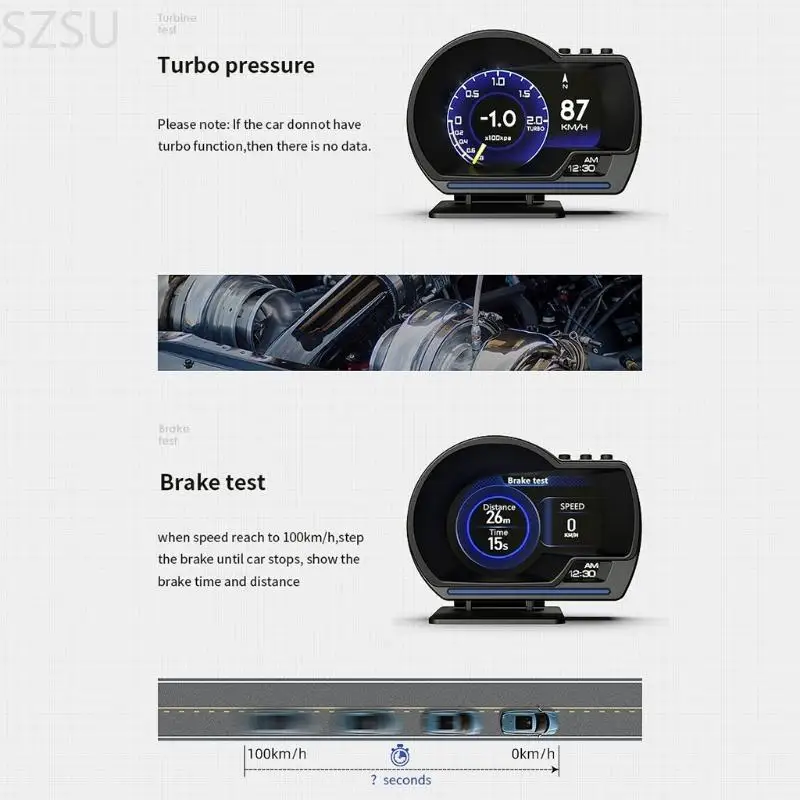 SZSU CAR 6 HUD OBD2 GPS SPEED для интеллектуального цифрового дисплея The Tempyomtome Tempometment Water Oil Tempom
SZSU CAR 6 HUD OBD2 GPS SPEED для интеллектуального цифрового дисплея The Tempyomtome Tempometment Water Oil Tempom