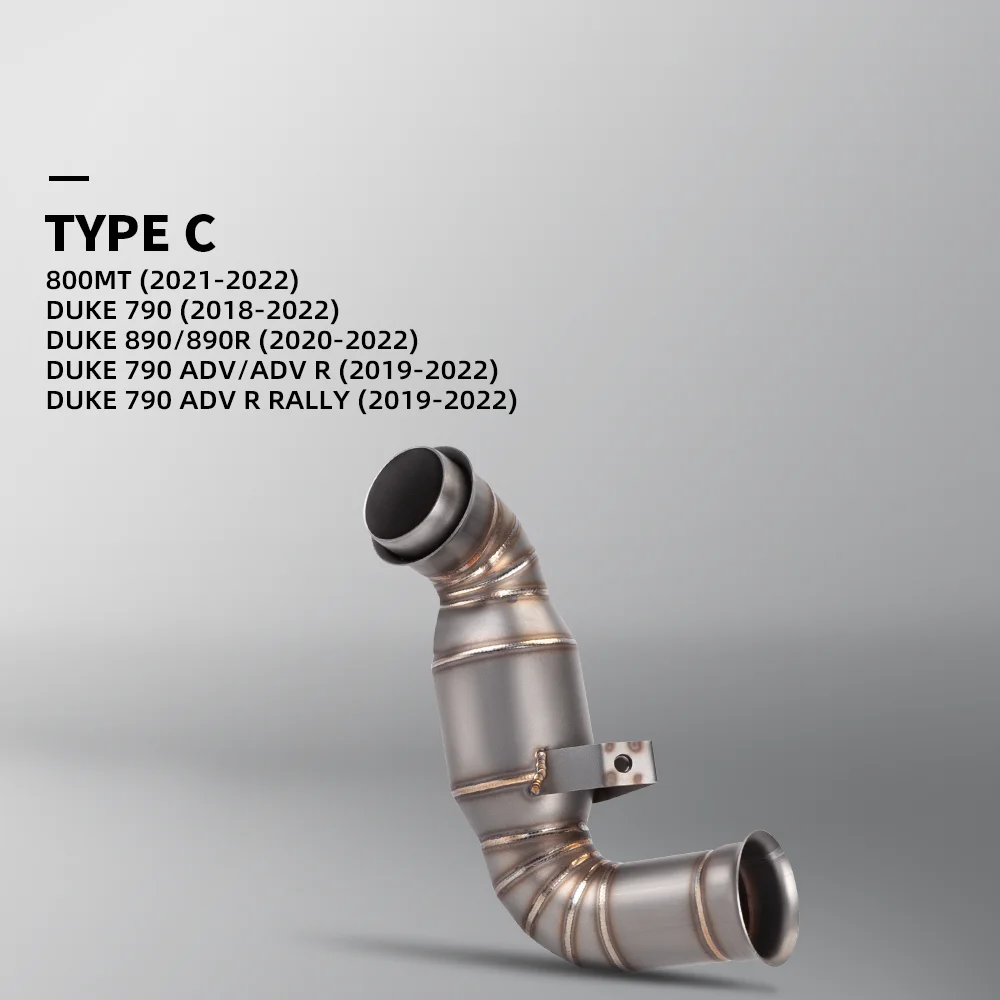 Slip On Motorcycle Exhaust Middle Link Pipe Escape Moto Muffler For 800NK DUKE 790 890 Adventure R Rally KTM790 KTM890 2018-2022
Slip On Motorcycle Exhaust Middle Link Pipe Escape Moto Muffler For 800NK DUKE 790 890 Adventure R Rally KTM790 KTM890 2018-2022