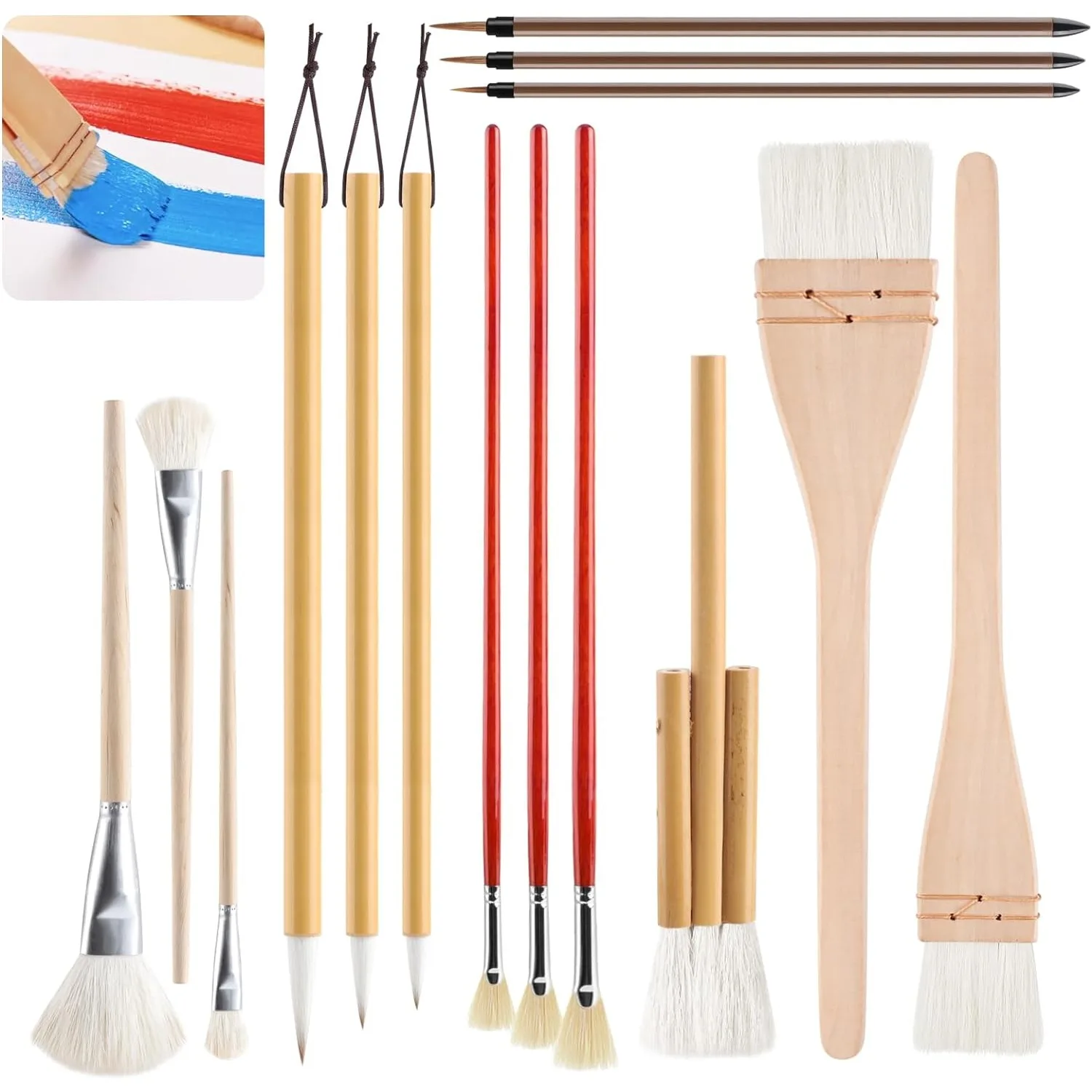 15Pcs Pottery Glaze Brushes Paint Brushes Set - Ceramic Brushes Artist Painting Tools Hake
15Pcs Pottery Glaze Brushes Paint Brushes Set - Ceramic Brushes Artist Painting Tools Hake