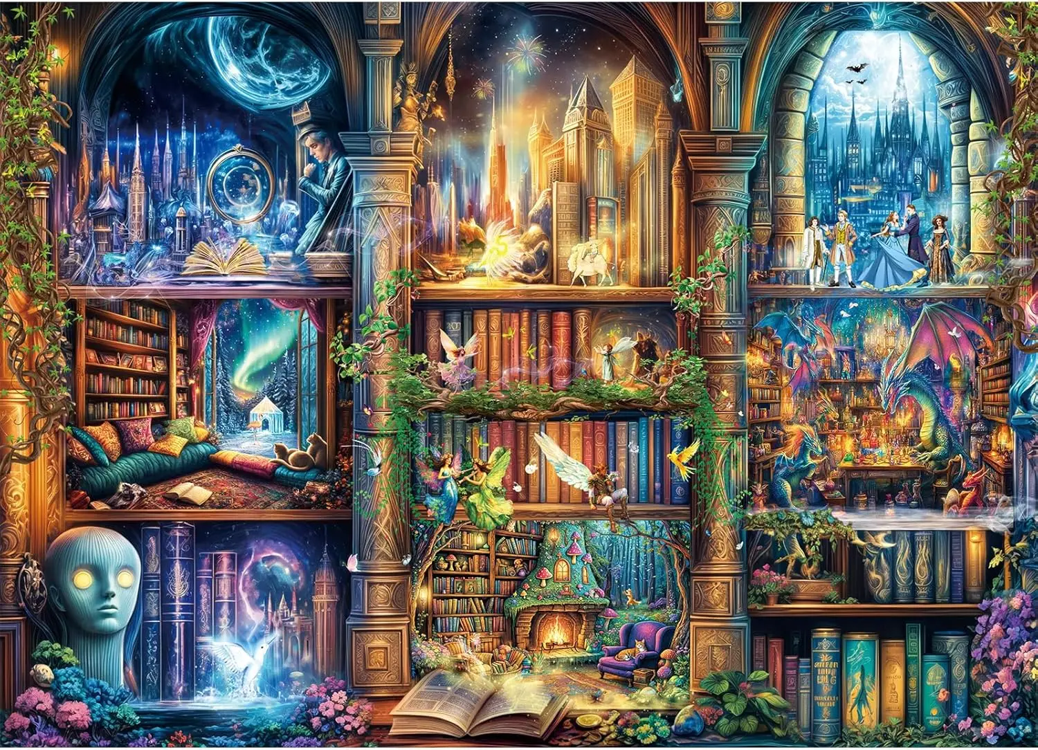 Enchanted Fantasy Library Jigsaw Puzzle 120-1500 Pieces Magical Storybook Scene Educational Toy for Kids Best Relaxing Game
Enchanted Fantasy Library Jigsaw Puzzle 120-1500 Pieces Magical Storybook Scene Educational Toy for Kids Best Relaxing Game