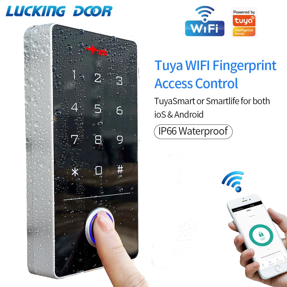 IP68 Support Tuya App Access Control Keypad Fingerprint Smart Home Security Protection Digital Eletric RFID Door Lock System
IP68 Support Tuya App Access Control Keypad Fingerprint Smart Home Security Protection Digital Eletric RFID Door Lock System