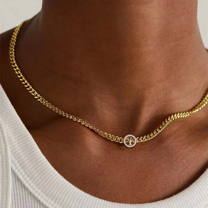 Round Life Tree Pendant Clavicle Necklace Vacation Party Concert Festival Gift Classic Simple Fashion Versatile Retro Necklace
Round Life Tree Pendant Clavicle Necklace Vacation Party Concert Festival Gift Classic Simple Fashion Versatile Retro Necklace