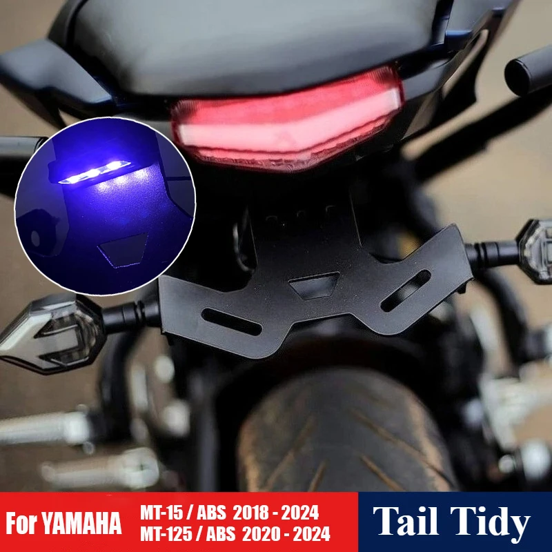 Motorcycle License Plate Holder Tail Tidy Fender LED Replacement Bracket Fits For Yamaha MT125 MT15 ABS MT-125 MT-15 2018-2024
Motorcycle License Plate Holder Tail Tidy Fender LED Replacement Bracket Fits For Yamaha MT125 MT15 ABS MT-125 MT-15 2018-2024