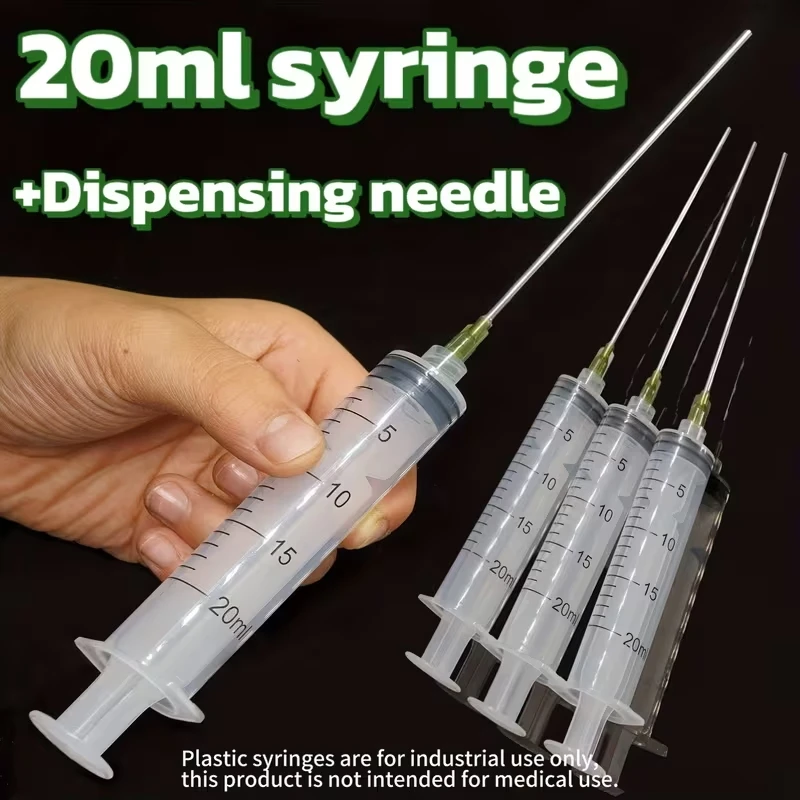 3-Pack of 20ml Industrial Plastic Syringes with 4inch Blunt Luer Lock Needles, Suitable for Scientific Laboratories, Glue Application, Measurement, Replenishment, and Liquid Transfer
3-Pack of 20ml Industrial Plastic Syringes with 4inch Blunt Luer Lock Needles, Suitable for Scientific Laboratories, Glue Application, Measurement, Replenishment, and Liquid Transfer