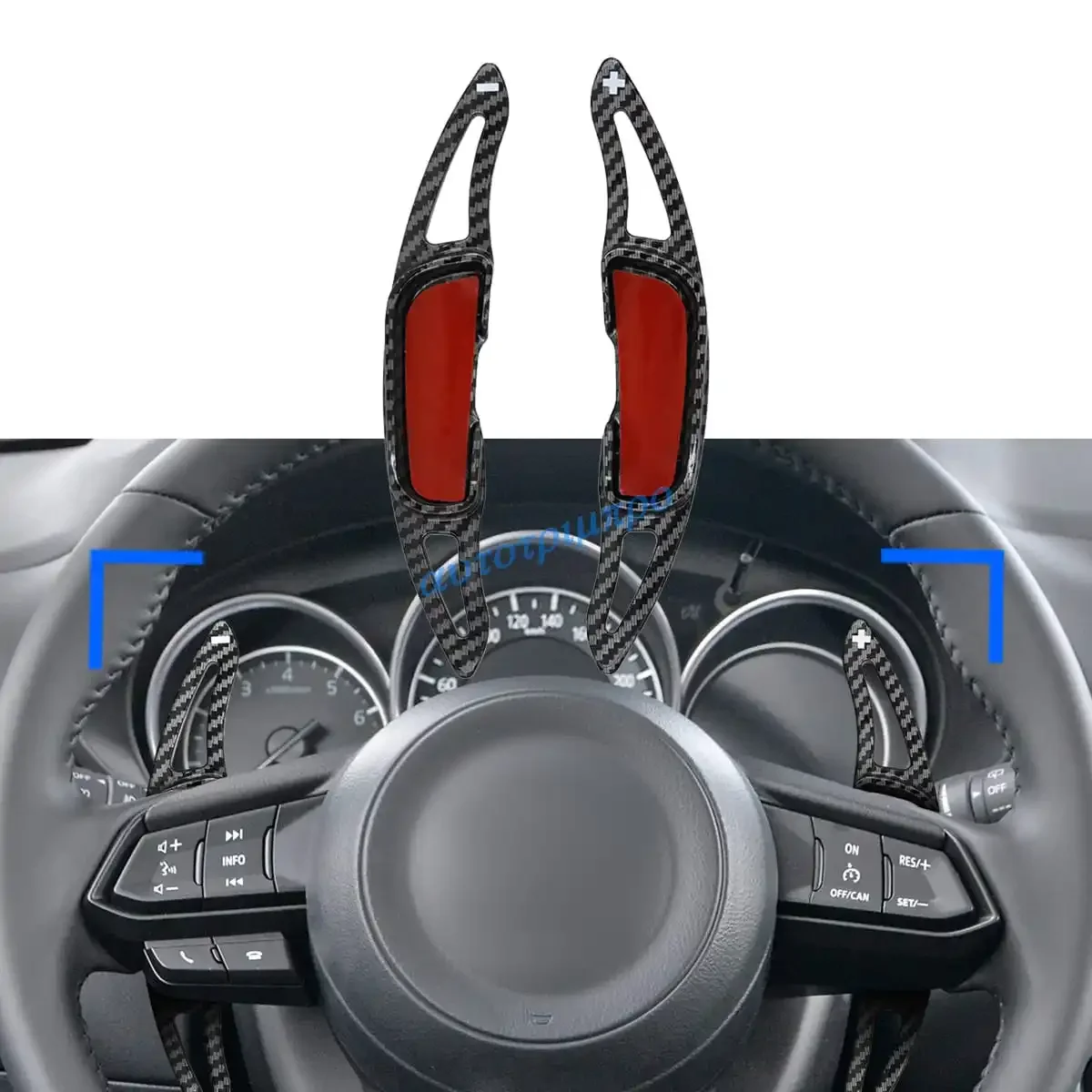 For 2014-2018 Mazda 3, 2013-2023 Mazda 6 Carbon Fiber Red Car Steering Wheel Gear Extension Shifter DSG Stickers hift Paddle
For 2014-2018 Mazda 3, 2013-2023 Mazda 6 Carbon Fiber Red Car Steering Wheel Gear Extension Shifter DSG Stickers hift Paddle
