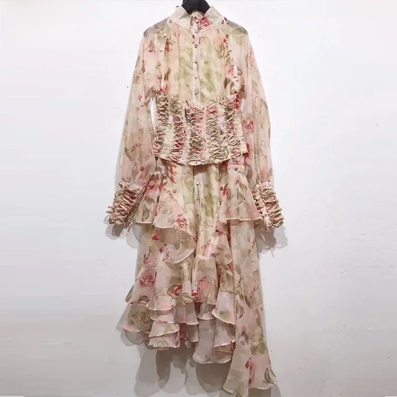 Spring 2025 Heavy Industry Vintage Printing Asymmetrical Dress Retro Floral Midi Dress Net Red Thirteen Lines One Piece Delivery
Spring 2025 Heavy Industry Vintage Printing Asymmetrical Dress Retro Floral Midi Dress Net Red Thirteen Lines One Piece Delivery
