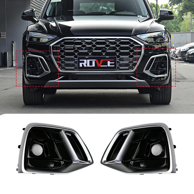 ROLFES Car Front Fog Light Grille Cover Trim Left Right Fog Lamp Grill For Audi Q5L 2018-2022 Replacement Racing Grills
ROLFES Car Front Fog Light Grille Cover Trim Left Right Fog Lamp Grill For Audi Q5L 2018-2022 Replacement Racing Grills