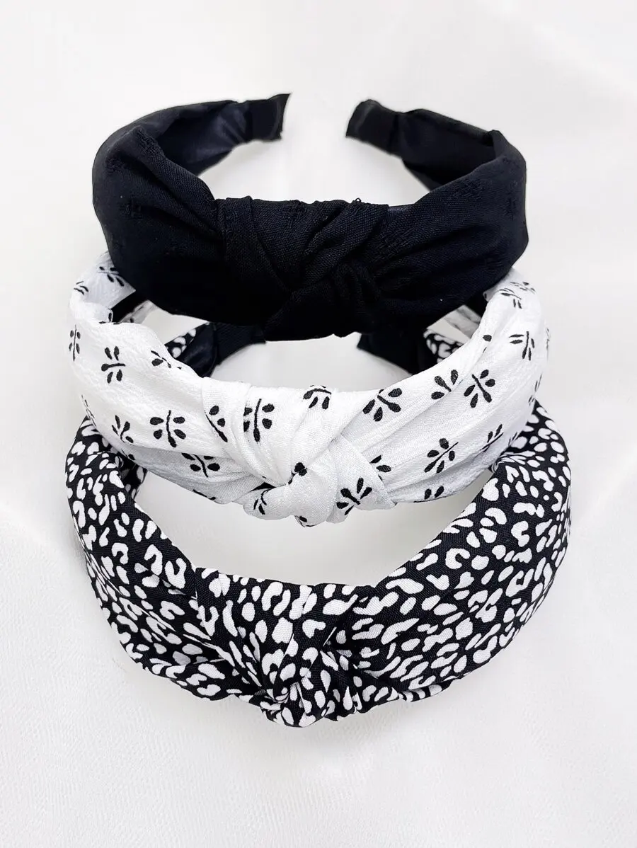 3Pcs Women Wide Knot Cloth Headbands Leopard Print Multicolor Hair Hoop Daily Commute Hair Accessories
3Pcs Women Wide Knot Cloth Headbands Leopard Print Multicolor Hair Hoop Daily Commute Hair Accessories