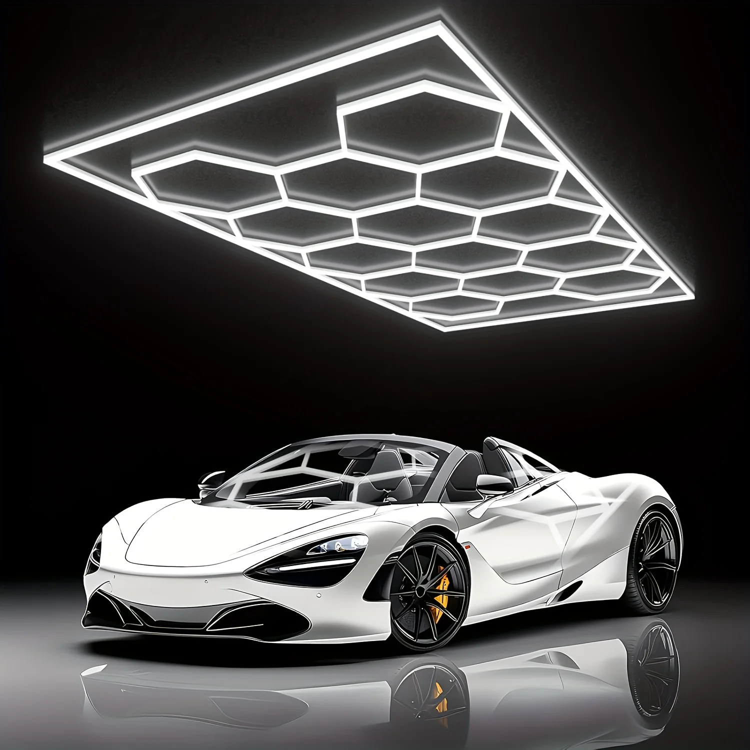 Hexagon Garage Light - Hexagon led Lights, High Brightness 766W 91920LM 6500K Super Bright Honeycomb Lights for Garage, Basement, Warehouse, Auto Beauty Shop, Car Detailing Shop
Hexagon Garage Light - Hexagon led Lights, High Brightness 766W 91920LM 6500K Super Bright Honeycomb Lights for Garage, Basement, Warehouse, Auto Beauty Shop, Car Detailing Shop