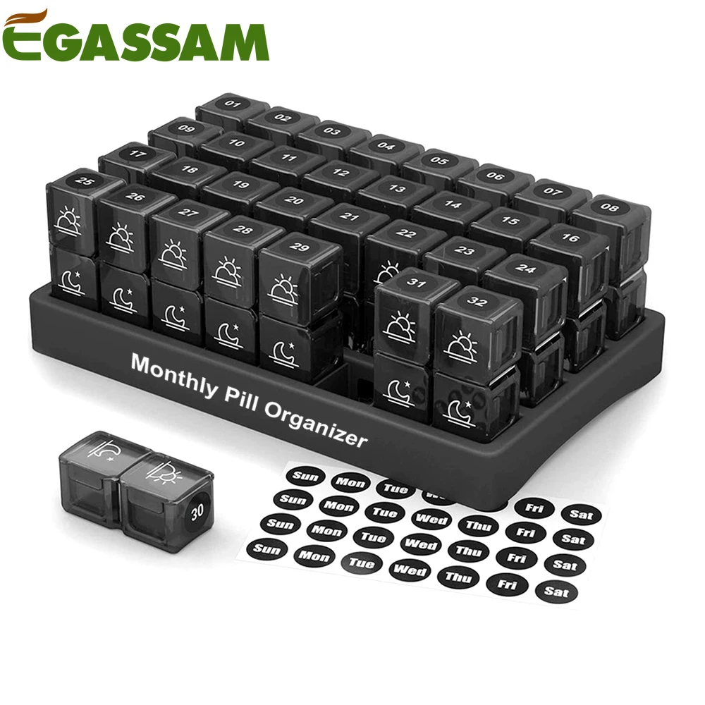 1PCS Monthly Pill Organizer 2 Times a Day, 31 Day Pill Case Small Compartments to Hold Vitamin and Travel Medicine Organizer
1PCS Monthly Pill Organizer 2 Times a Day, 31 Day Pill Case Small Compartments to Hold Vitamin and Travel Medicine Organizer
