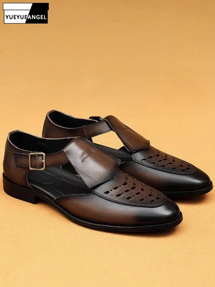 Summer Genuine Leather Breathable Wearing Outside Male Sandals Daily Leisure Business Style Buckle Strap Solid Color Footwear
Summer Genuine Leather Breathable Wearing Outside Male Sandals Daily Leisure Business Style Buckle Strap Solid Color Footwear