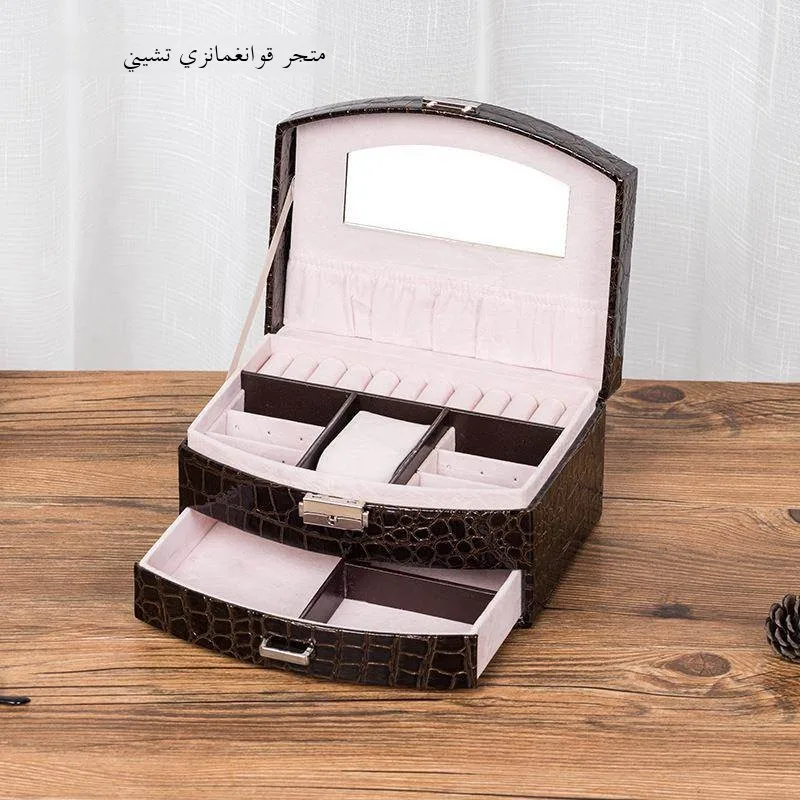 Double-Layer Flip Cover Jewelry Box Creative PU Leather Der with Mirror Storage Organizer Simple Modern Sle for Children
Double-Layer Flip Cover Jewelry Box Creative PU Leather Der with Mirror Storage Organizer Simple Modern Sle for Children