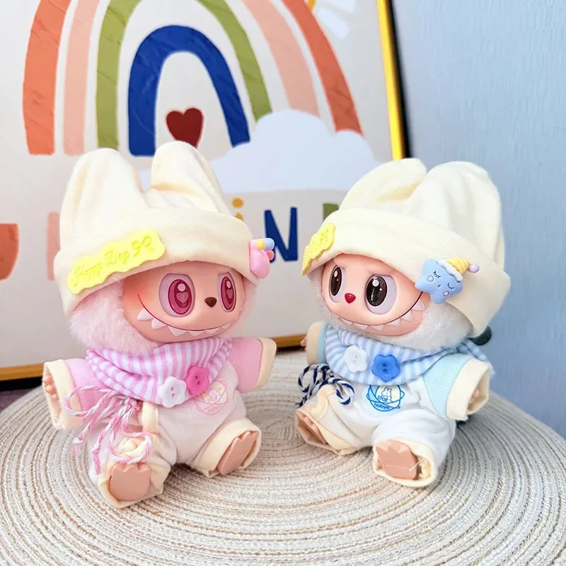 Suitable for 15-17cm labubu cute mini scarf hat clothing accessories plush doll mini costume sitting party newborn onesie set
Suitable for 15-17cm labubu cute mini scarf hat clothing accessories plush doll mini costume sitting party newborn onesie set