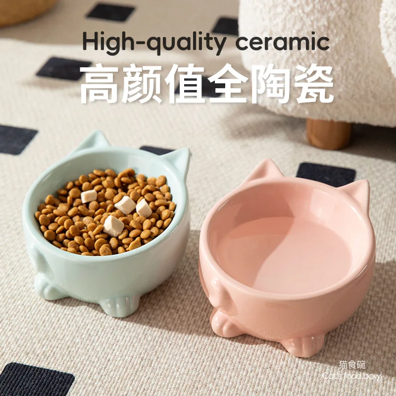 Cat rice bowl cervical spine high bowl double bowl cute drinking water protection basin neck protection pet
Cat rice bowl cervical spine high bowl double bowl cute drinking water protection basin neck protection pet
