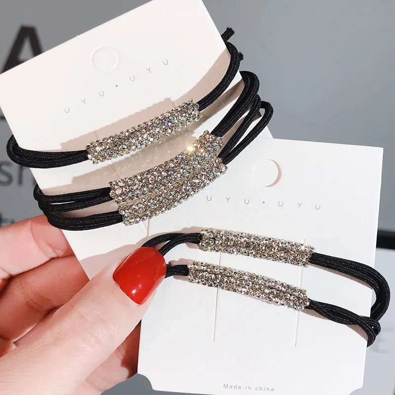 New Rhinestone Hair Ring South Korea Dongdaemun with the Same Head Rope Versatile Hair Fashion Leather Case for Women
New Rhinestone Hair Ring South Korea Dongdaemun with the Same Head Rope Versatile Hair Fashion Leather Case for Women