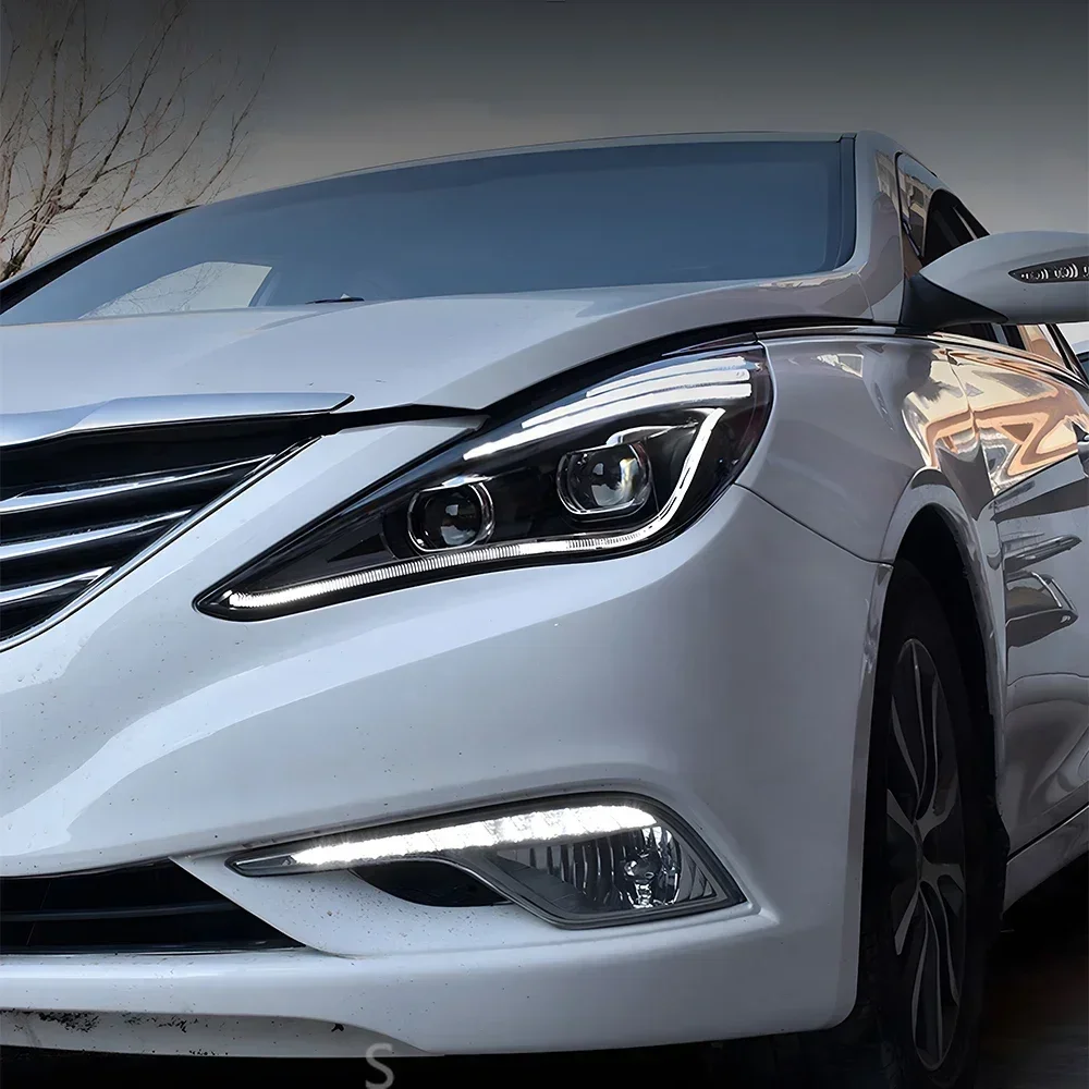 Автомобильный передний фонарь для Hyundai Sonata 8 2011-2015, обновление, высокая настройка, светодиодные автомобильные фары в сборе, аксессуары для линз проектора
Автомобильный передний фонарь для Hyundai Sonata 8 2011-2015, обновление, высокая настройка, светодиодные автомобильные фары в сборе, аксессуары для линз проектора