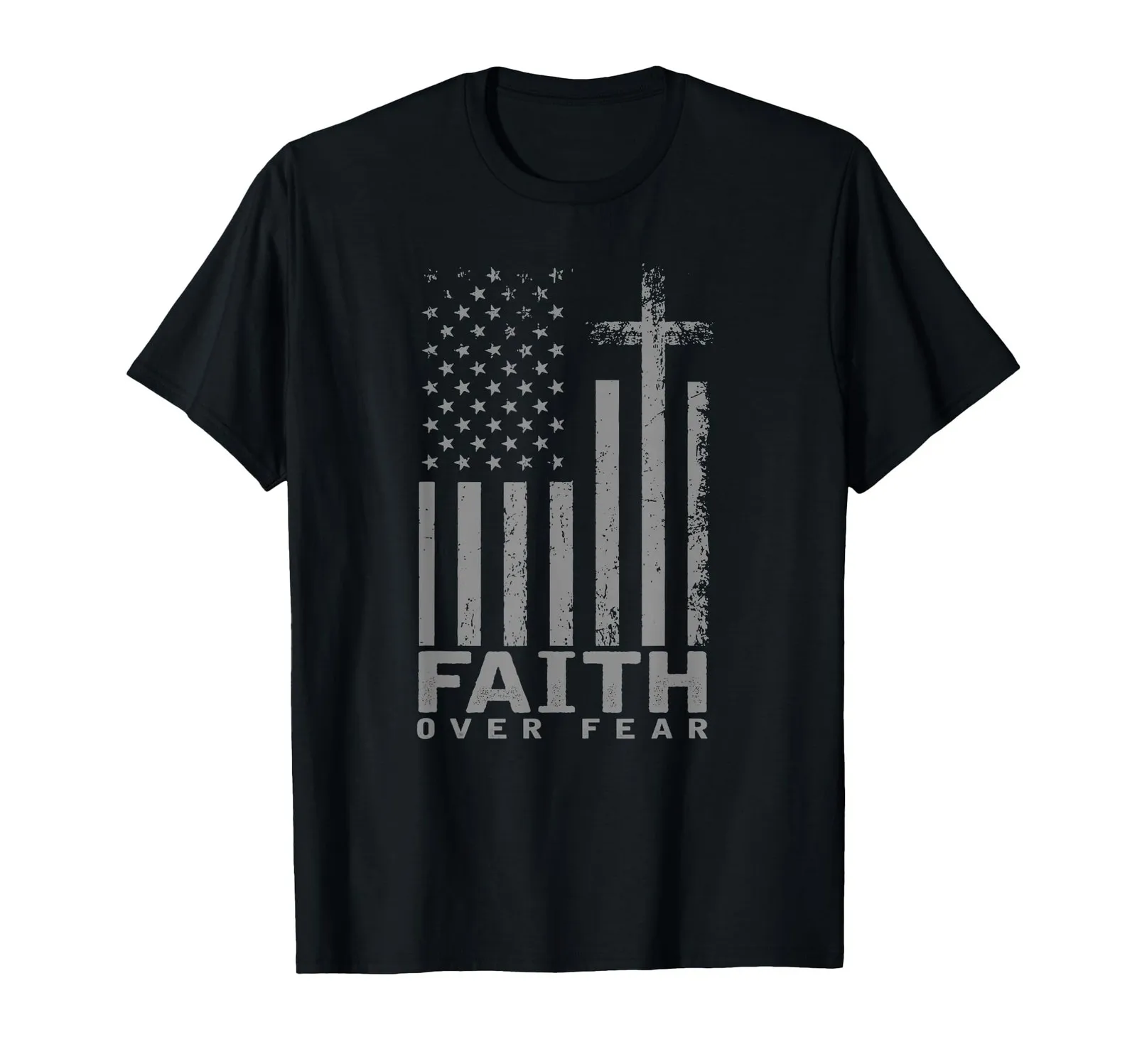 Faith Over Fear USA Flag Prayer T-Shirt for Pride
Faith Over Fear USA Flag Prayer T-Shirt for Pride