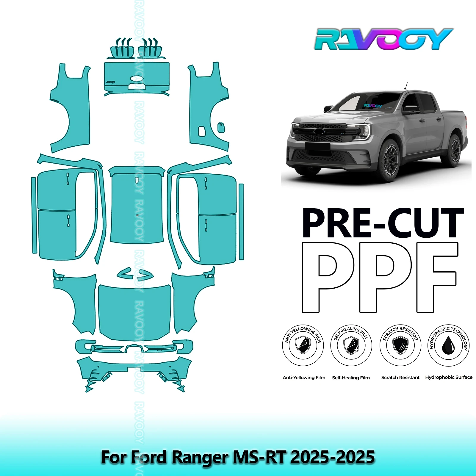 Car Precut PPF Paint Protection Film Full Vehicle For Ford Ranger MS-RT 2025-2025
Car Precut PPF Paint Protection Film Full Vehicle For Ford Ranger MS-RT 2025-2025