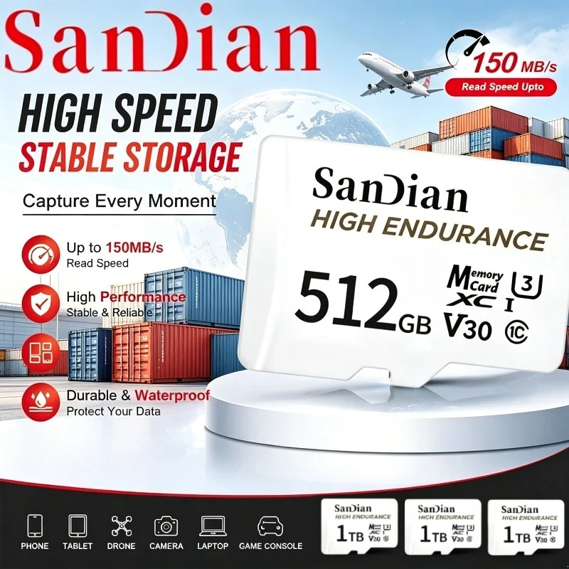 High Speed Endurance micro Tf SD Card V30 U3 C10 Professional Memory card for dash cam or home monitoring 128GB
High Speed Endurance micro Tf SD Card V30 U3 C10 Professional Memory card for dash cam or home monitoring 128GB