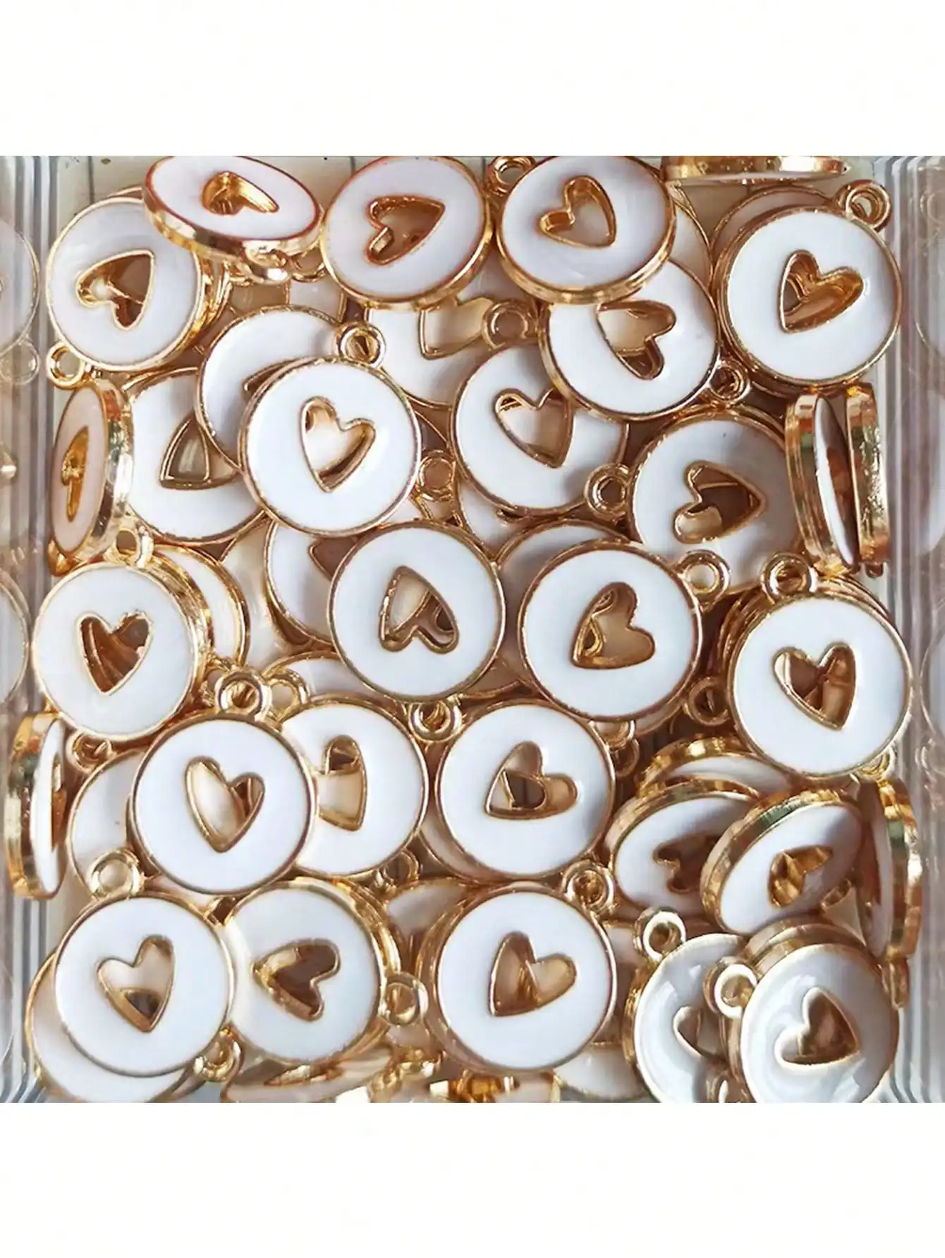 20pcs Fashionable Heart Shaped Drip Oil Zinc Alloy Pendants, Suitable For DIY Earrings, Necklaces, Bracelets Making
20pcs Fashionable Heart Shaped Drip Oil Zinc Alloy Pendants, Suitable For DIY Earrings, Necklaces, Bracelets Making