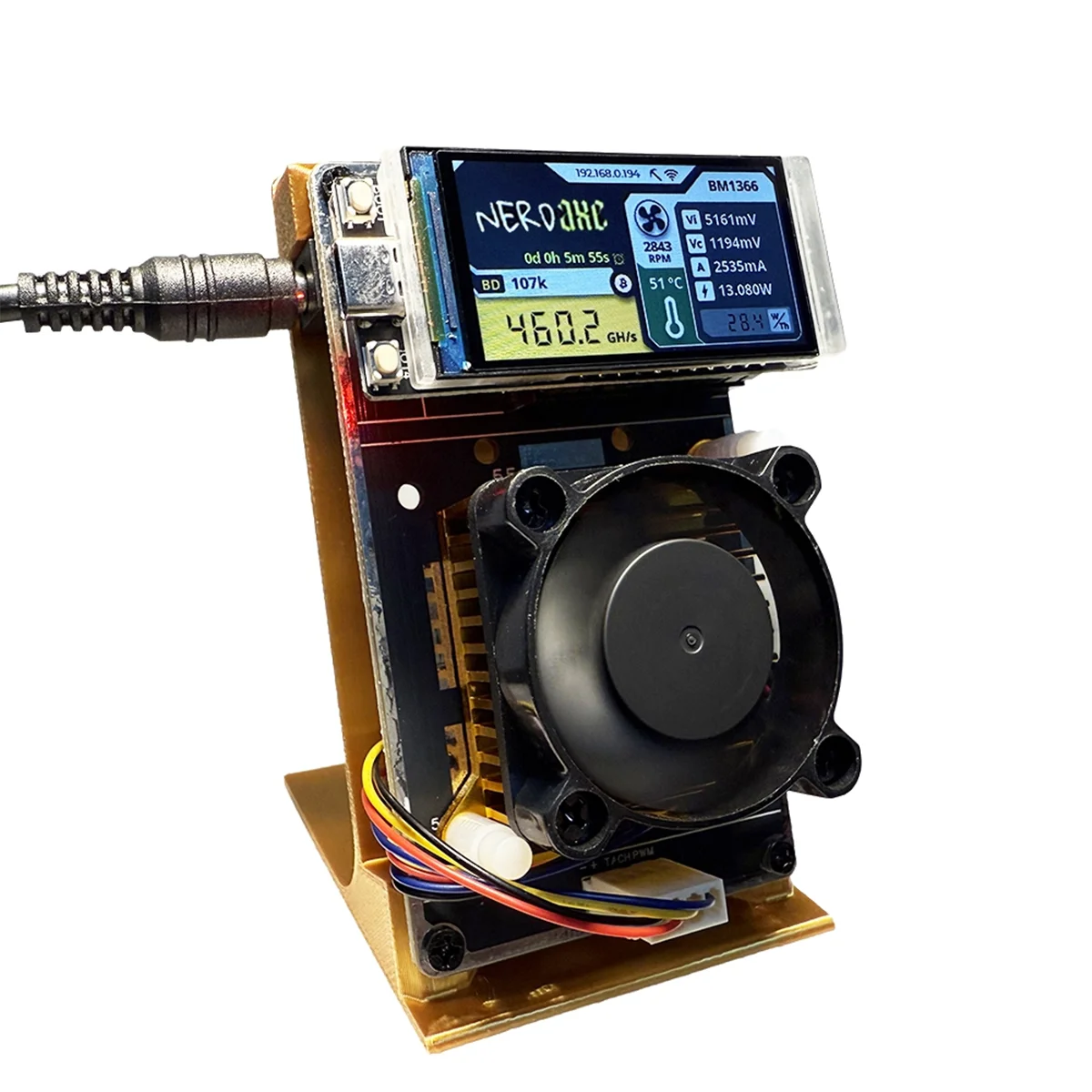 ABJG-NerdAxe NerdMiner 500Gh/S Bitaxe BM1366 ASIC Chip Vertical Miner Solo Lottery BTC Miner Lottery
ABJG-NerdAxe NerdMiner 500Gh/S Bitaxe BM1366 ASIC Chip Vertical Miner Solo Lottery BTC Miner Lottery
