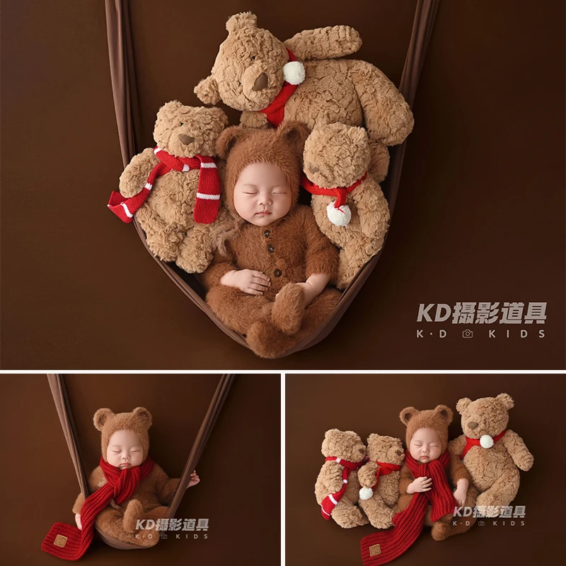 Winter Warm Baby Romper Outfit with Matching Hat Newborn Photography Props Cute Teddy Plushies Studio Photoshooting Accessories
Winter Warm Baby Romper Outfit with Matching Hat Newborn Photography Props Cute Teddy Plushies Studio Photoshooting Accessories