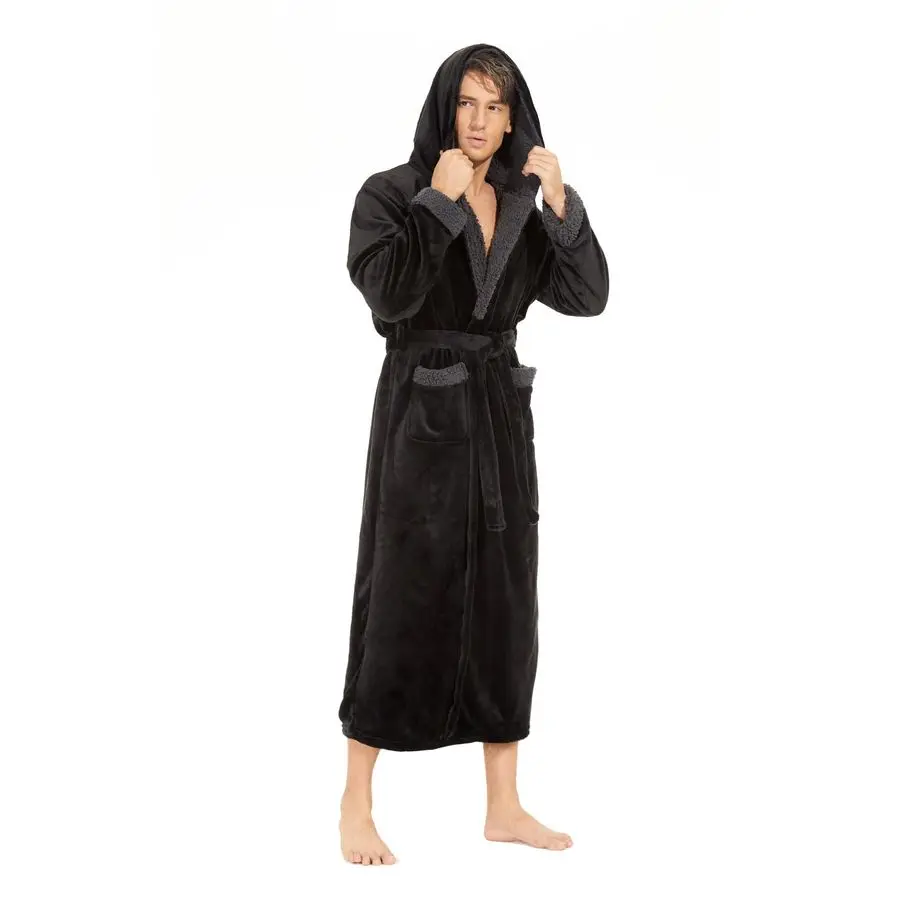 Халат с капюшоном, мягкие и легкие плюшевые халаты для мужчин, теплый длинный флисовый мужской халат с карманами
Халат с капюшоном, мягкие и легкие плюшевые халаты для мужчин, теплый длинный флисовый мужской халат с карманами