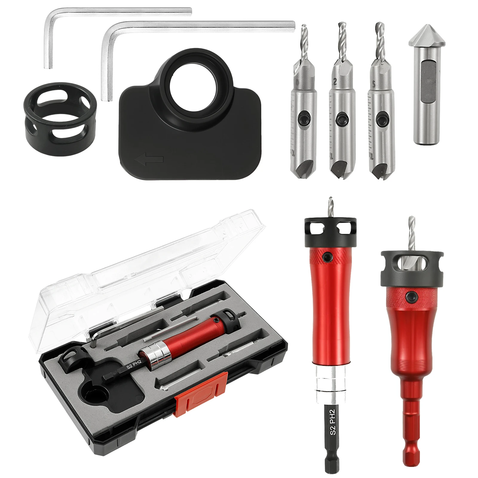 Countersink Drill Bit Set HSS Tapered Bits Bidirectional Rapid Release 1-3/4" Double Edged Drill Bit Precise Positioning for Woo
Countersink Drill Bit Set HSS Tapered Bits Bidirectional Rapid Release 1-3/4" Double Edged Drill Bit Precise Positioning for Woo