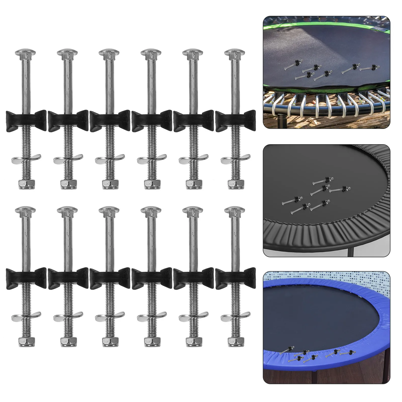 12Pcs Trampoline Fixing Screws Galvanized Steel Heavy Duty Replacement Screws for Trampoline Enclosure Stability Safety Parts
12Pcs Trampoline Fixing Screws Galvanized Steel Heavy Duty Replacement Screws for Trampoline Enclosure Stability Safety Parts