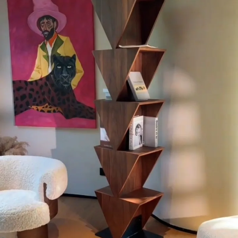 New Chinese-style creative triangular integrated bookshelf, simple design bookshelf, personalized shelf
New Chinese-style creative triangular integrated bookshelf, simple design bookshelf, personalized shelf