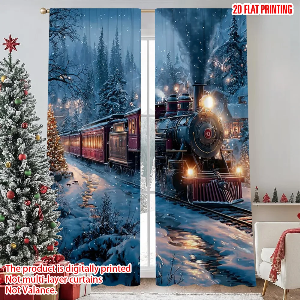 2pcs 2D flat printing Merry Christmas Window Curtains Christmas Train1 Polyester Without Electricity Festive Curtains for
2pcs 2D flat printing Merry Christmas Window Curtains Christmas Train1 Polyester Without Electricity Festive Curtains for